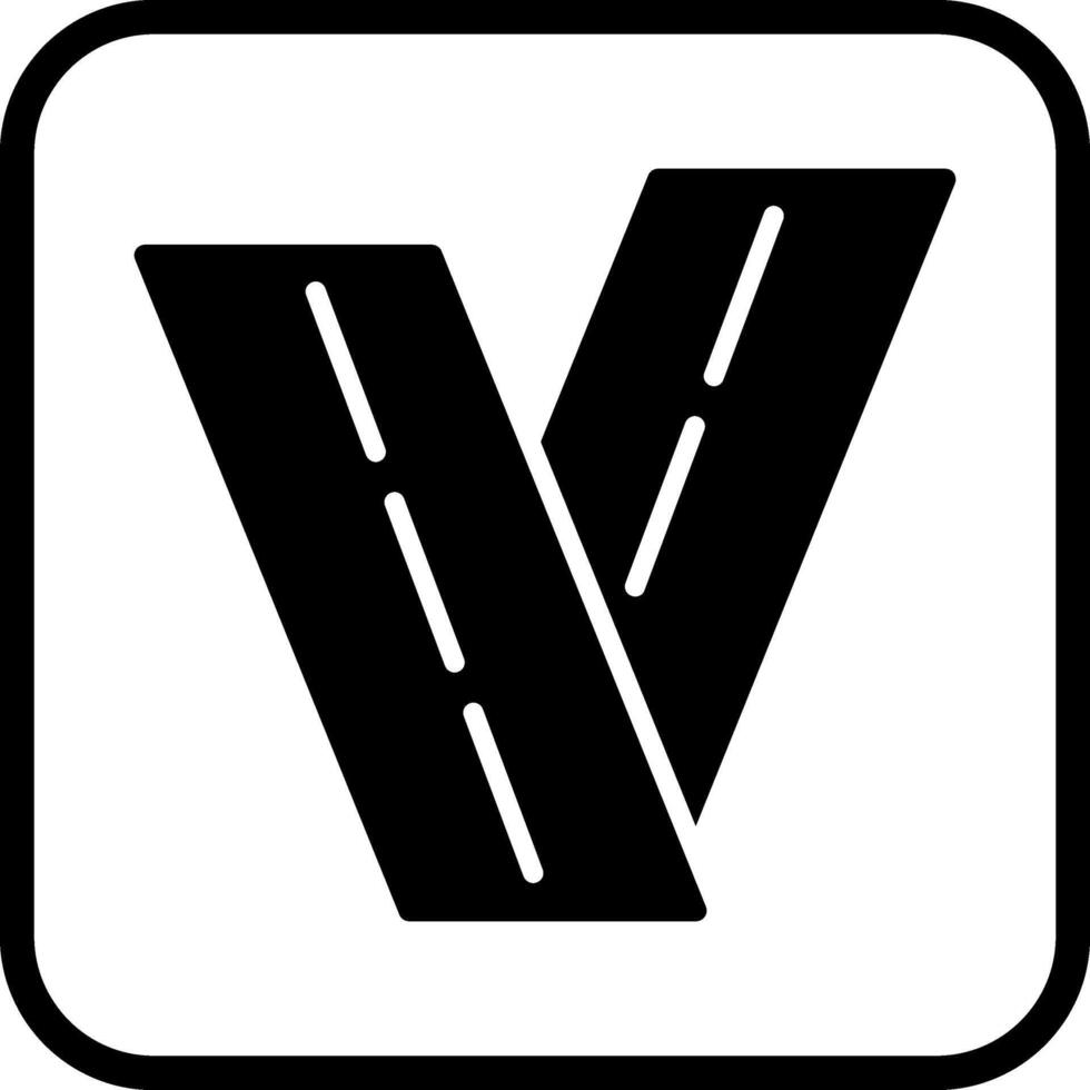 Zwei-Wege-Straßenvektorsymbol vektor