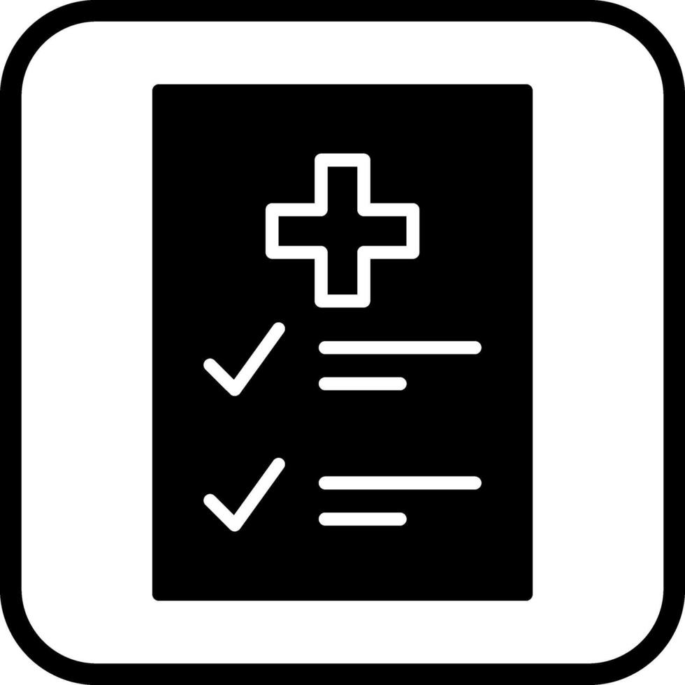 Vektorsymbol für die Liste der medizinischen Untersuchungen vektor