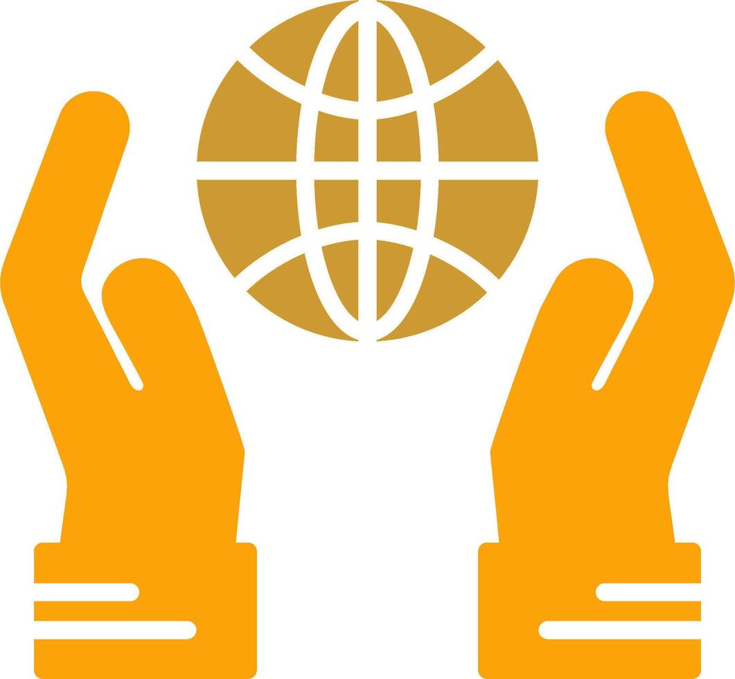 Globus Hand Vektor Symbol