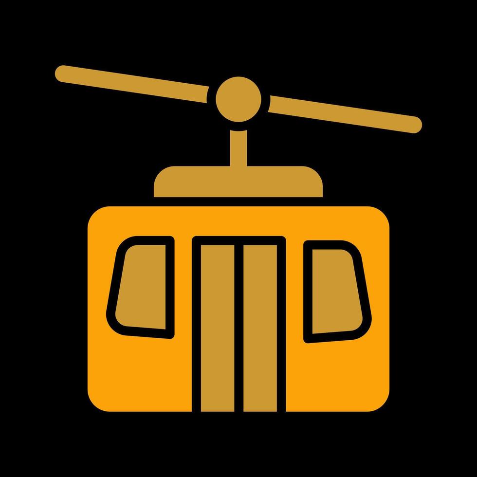 Seilbahn-Vektor-Symbol vektor