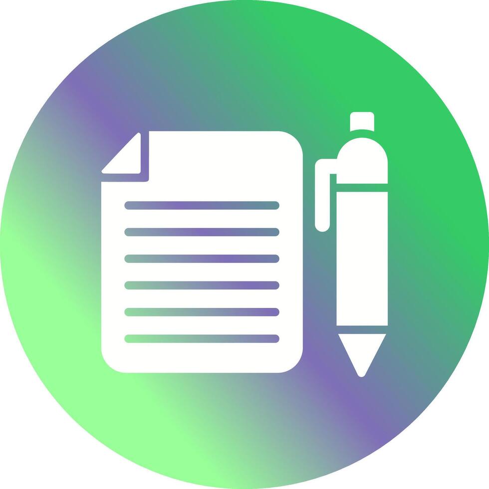 Unterlagen und Stift Vektor Symbol