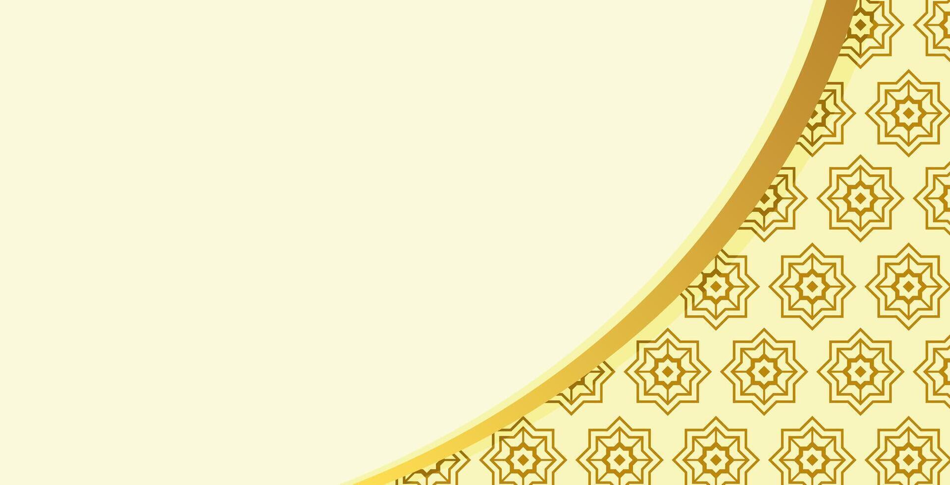 islamisch Banner Design backgorund Vorlage mit Gold Farbe Dekoration Elemente vektor