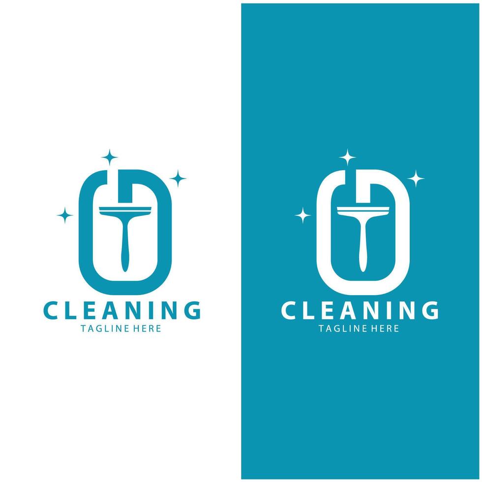 Reinigung Logo Reinigung Haus Logo Reinigung Fenster Logo Vektor Design