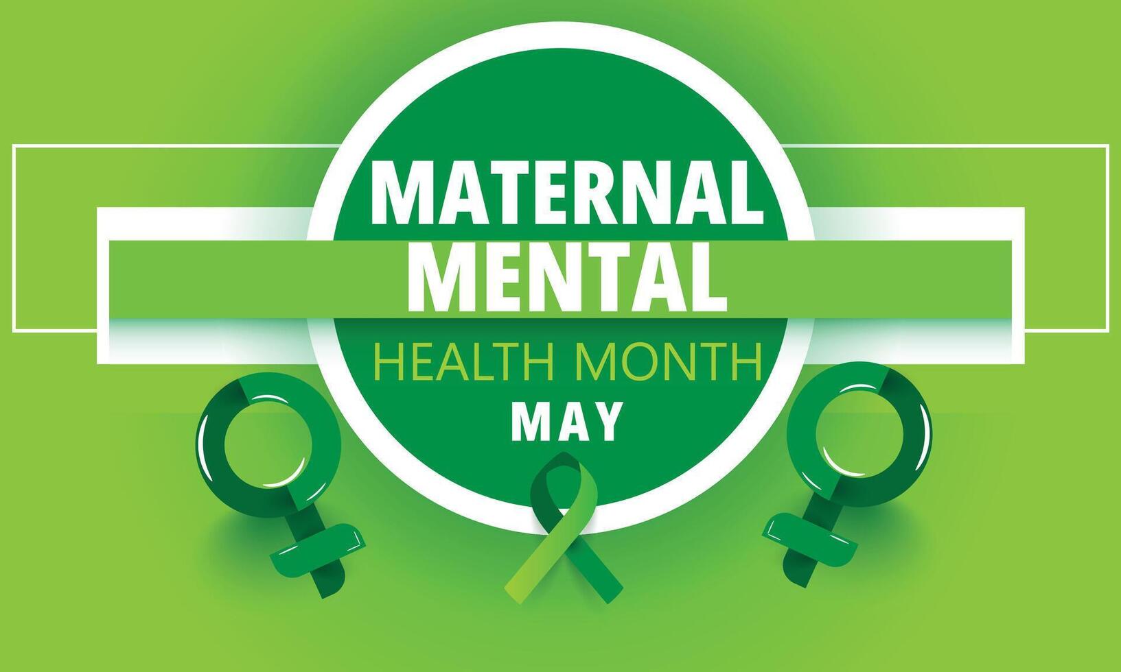 mütterlicherseits mental Gesundheit Monat. Hintergrund, Banner, Karte, Poster, Vorlage. Vektor Illustration.