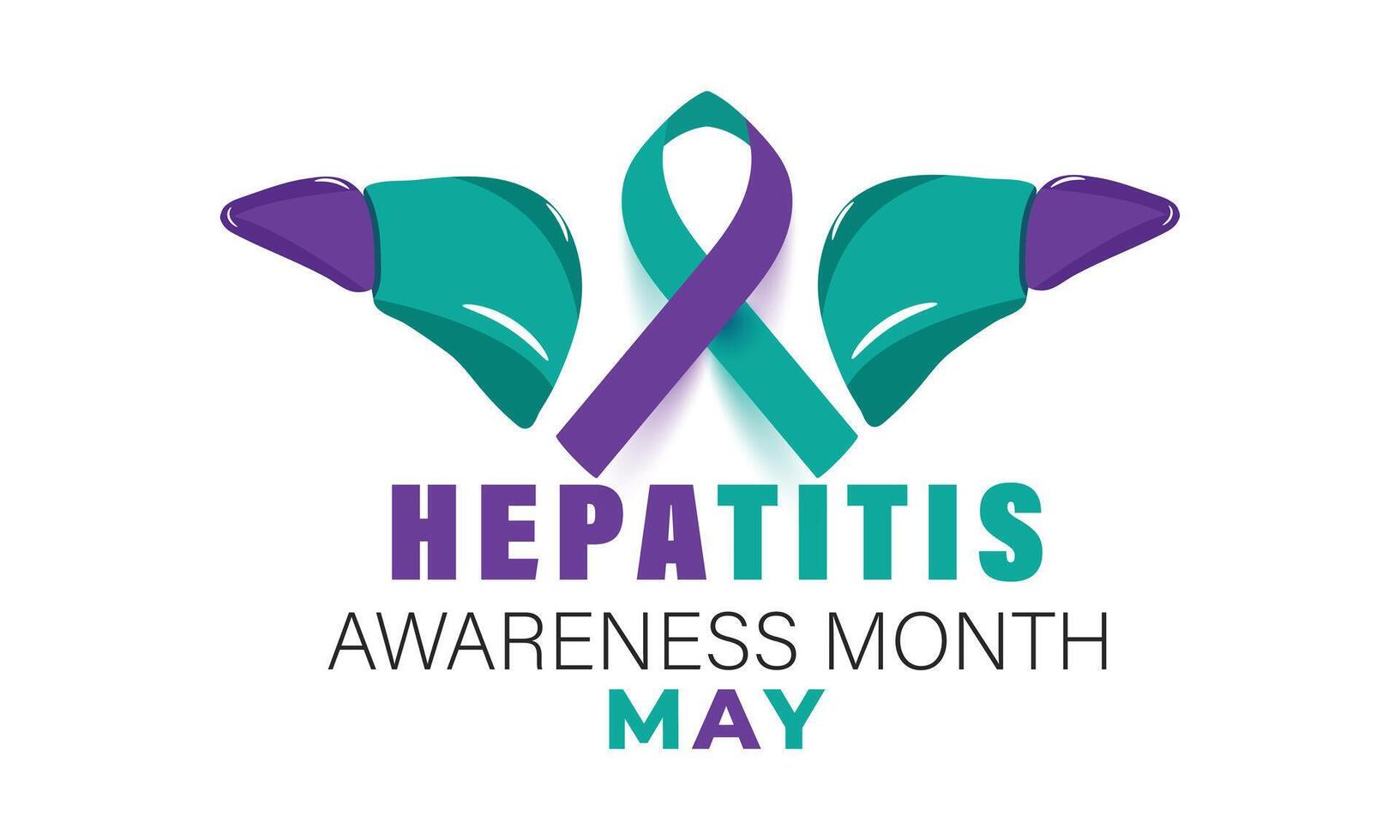 Hepatitis Bewusstsein Monat. Hintergrund, Banner, Karte, Poster, Vorlage. Vektor Illustration.