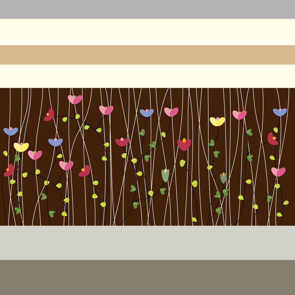 Illustration, mehrfarbig Blume Muster, Stoff Muster, Raum, Dekoration vektor