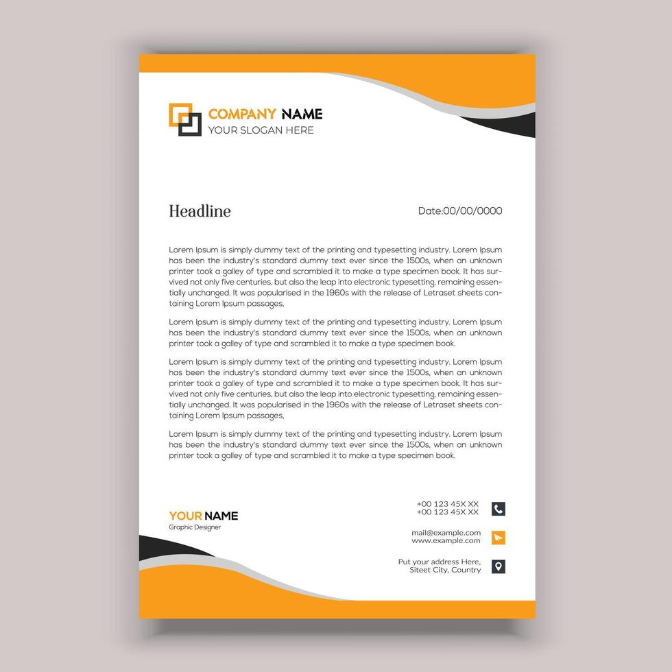 corporate business brevpapper malldesign. vektor