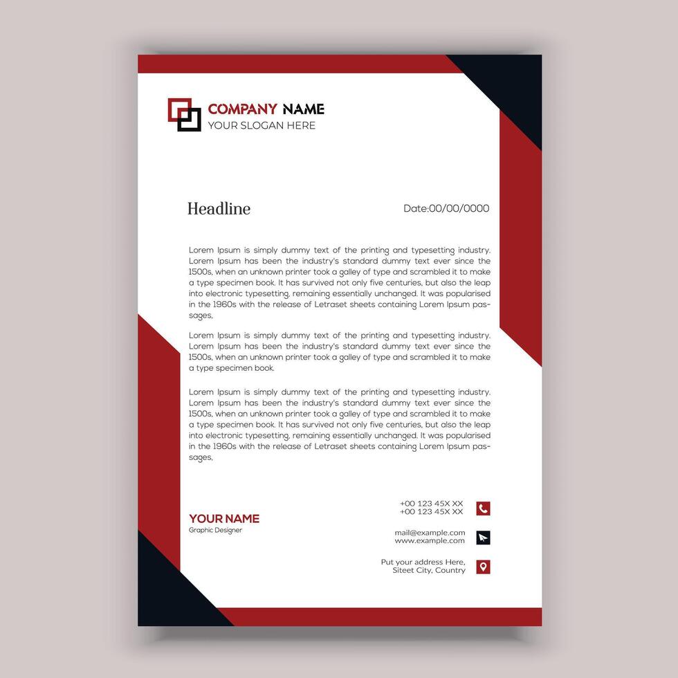 corporate business brevpapper malldesign. vektor