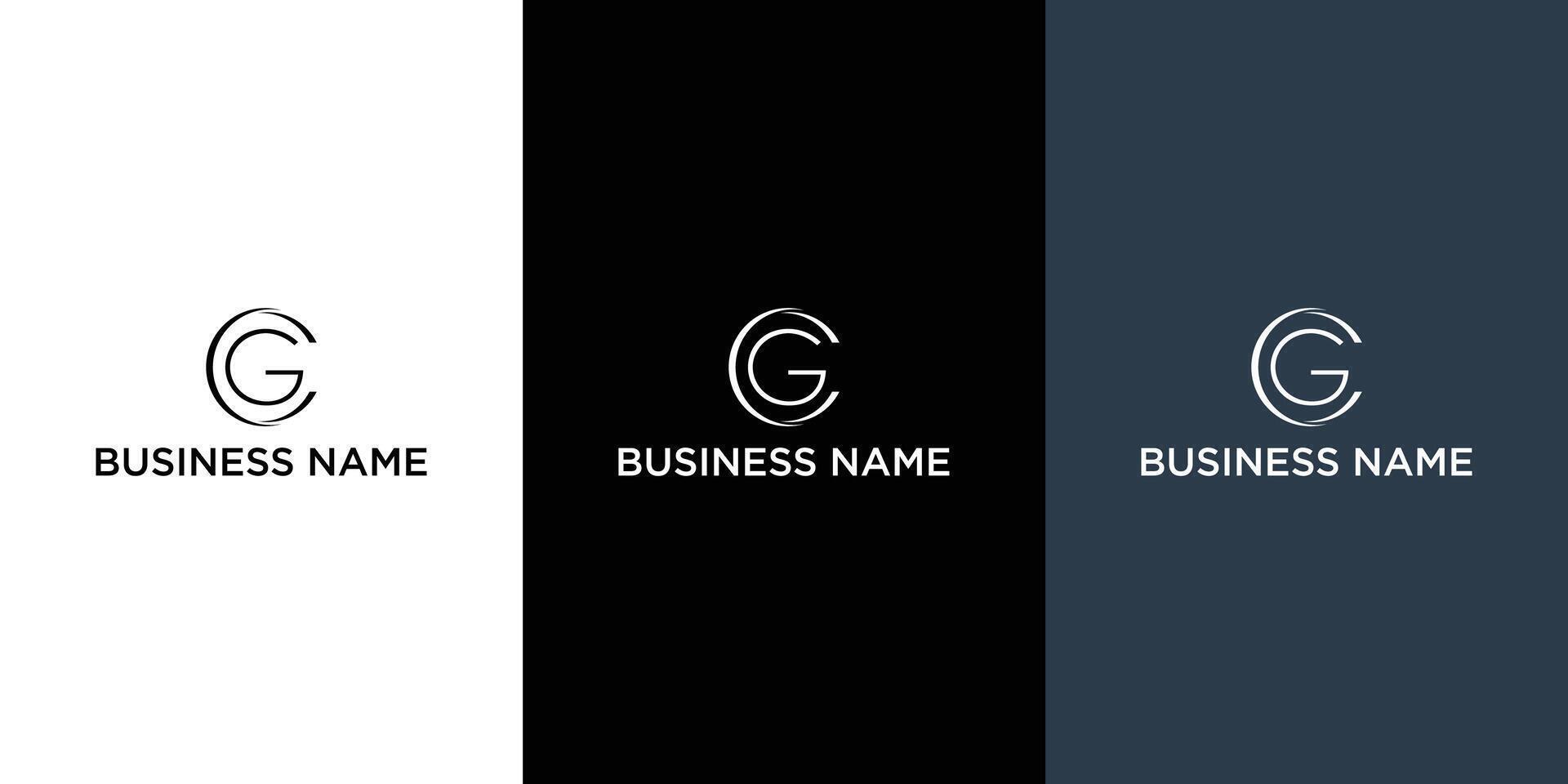 G Brief Logo Design. Initiale Briefe cg Logo Symbol. abstrakt Brief c G minimal Logo Design Vorlage vektor