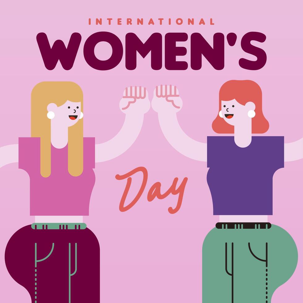 Lycklig kvinnors dag illustration bakgrund vektor