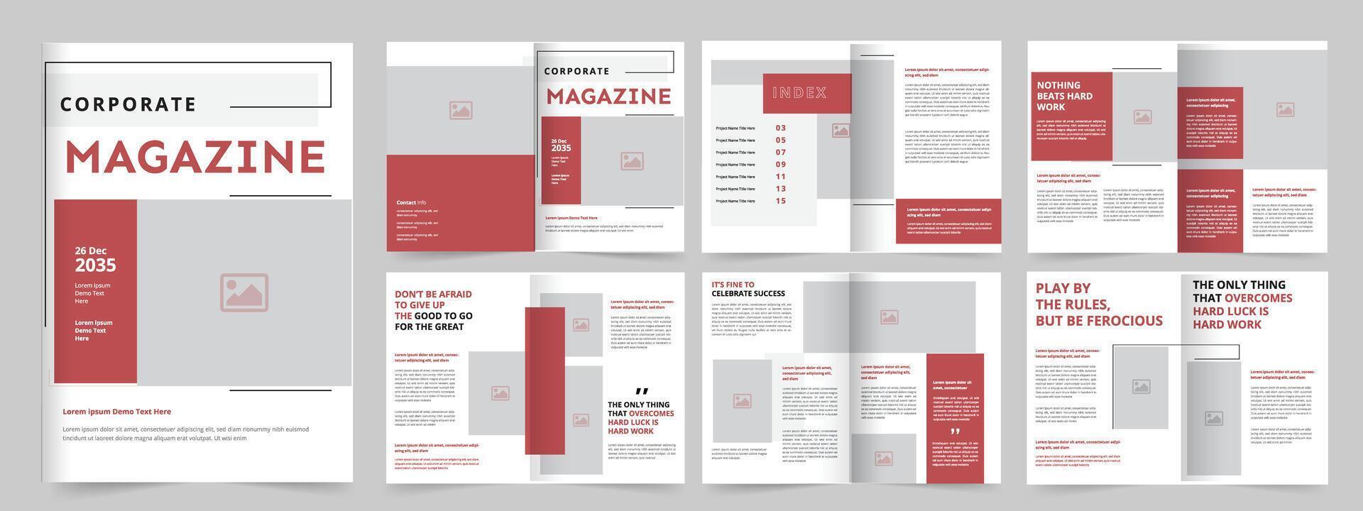 tidskrift mall, företags- företag tidskrift layout vektor