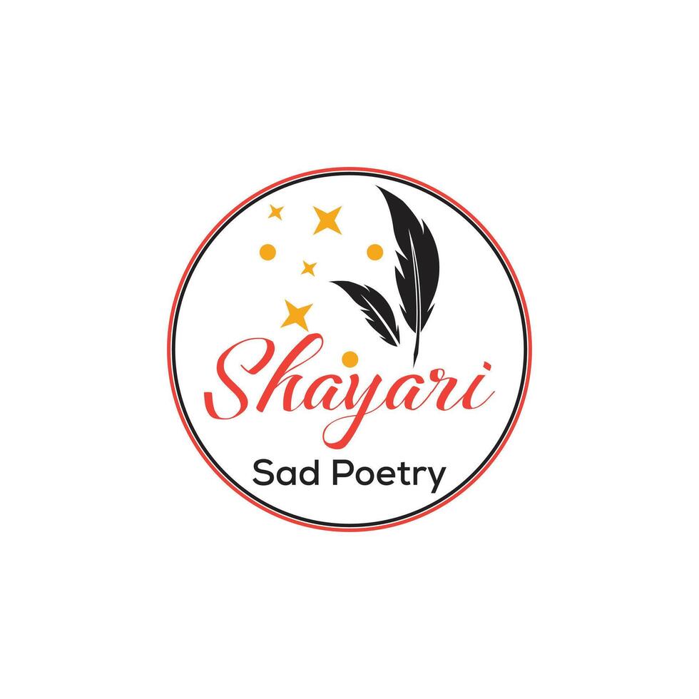 Poesie Logo Design Vorlage , Shayari Logo vektor