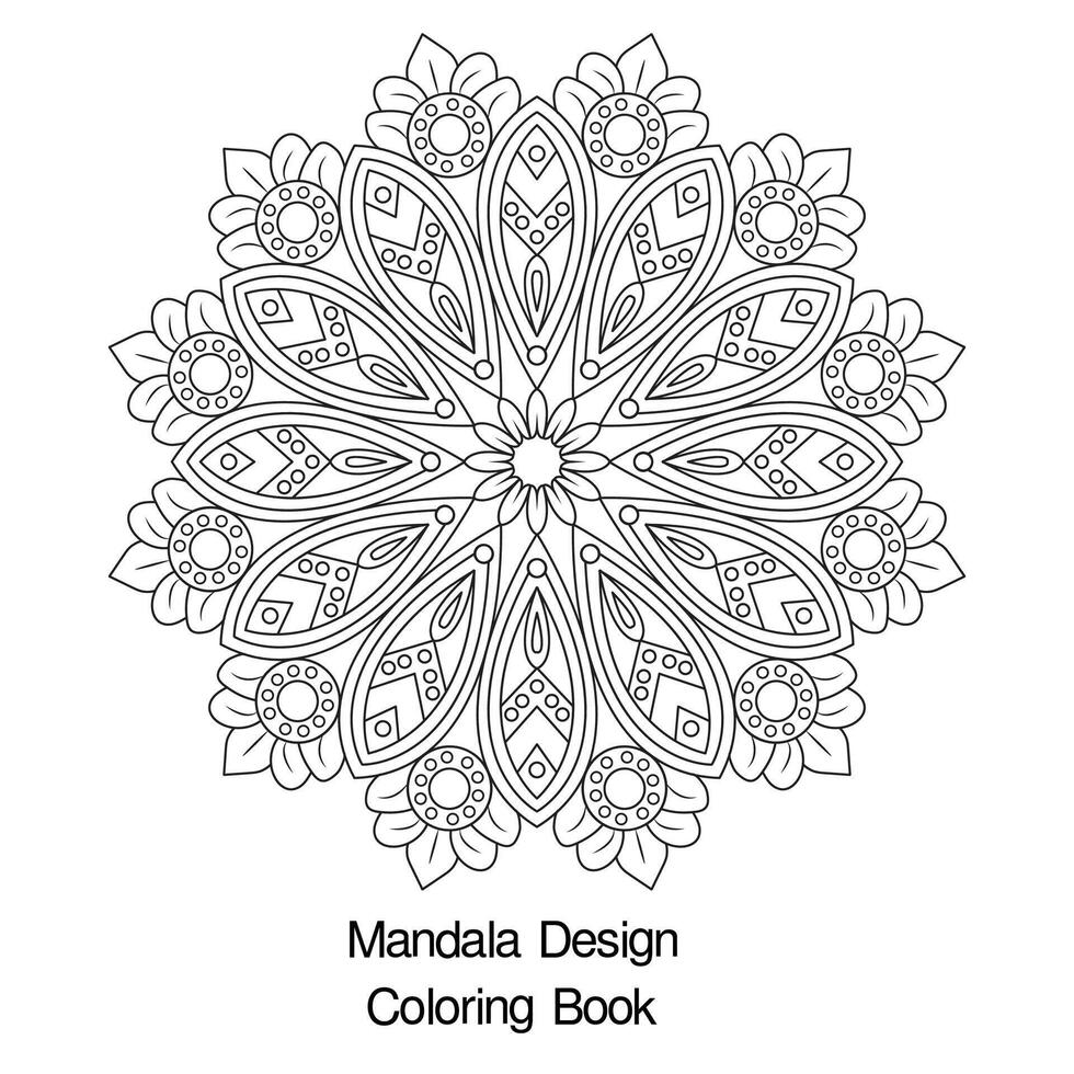 mandala konst design färg bok vektor fil