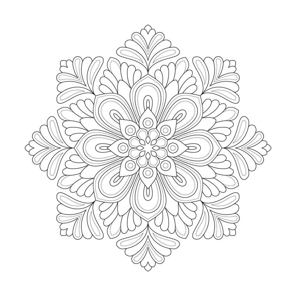 mandala lätt blomma design färg bok sida vektor fil