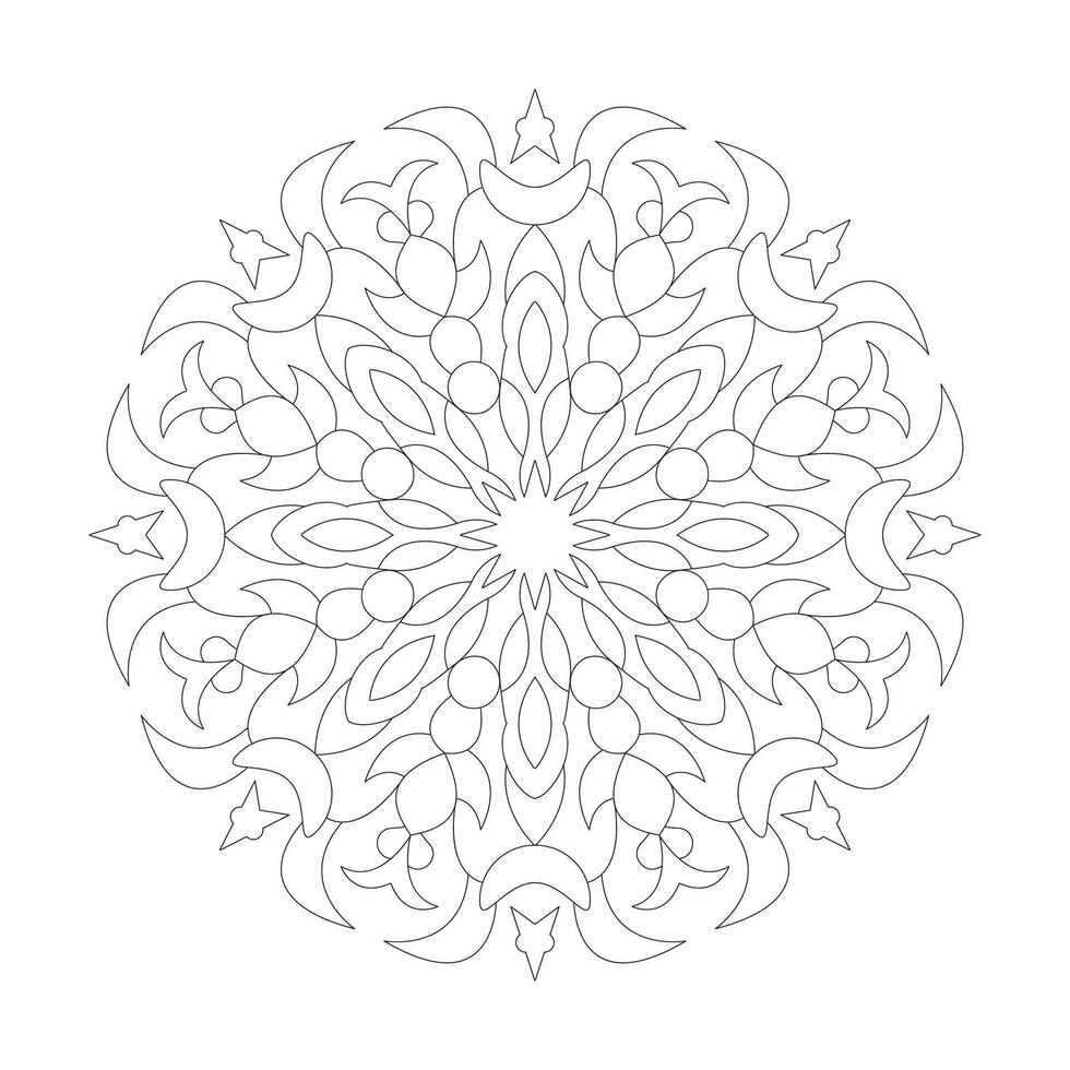 Mandala Blumen- einfach Design Färbung Buch Seite Vektor Datei
