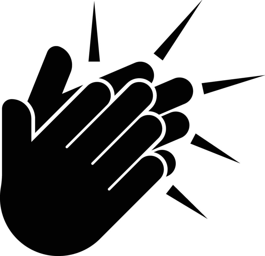 hand klappa ikon, symbol illustration vektor