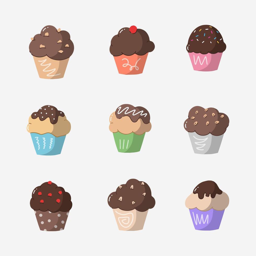 Cupcake Hand gezeichnet Vektor Illustration