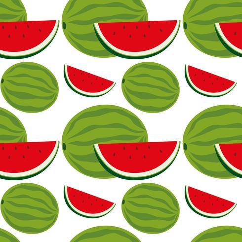Nahtloses Hintergrunddesign mit Wassermelone vektor