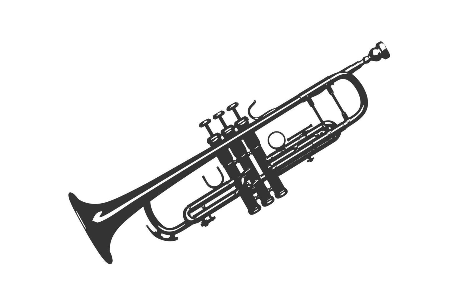 Musical Instrument Trompete Symbol. Vektor Illustration Design.