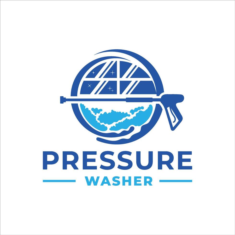 Druck Unterlegscheibe Logo zum Zuhause und Gebäude Reinigung vektor