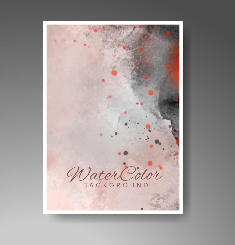 Startseite Vorlage mit Aquarell Hintergrund. Design zum Ihre Abdeckung, Datum, Postkarte, Banner, Logo. vektor