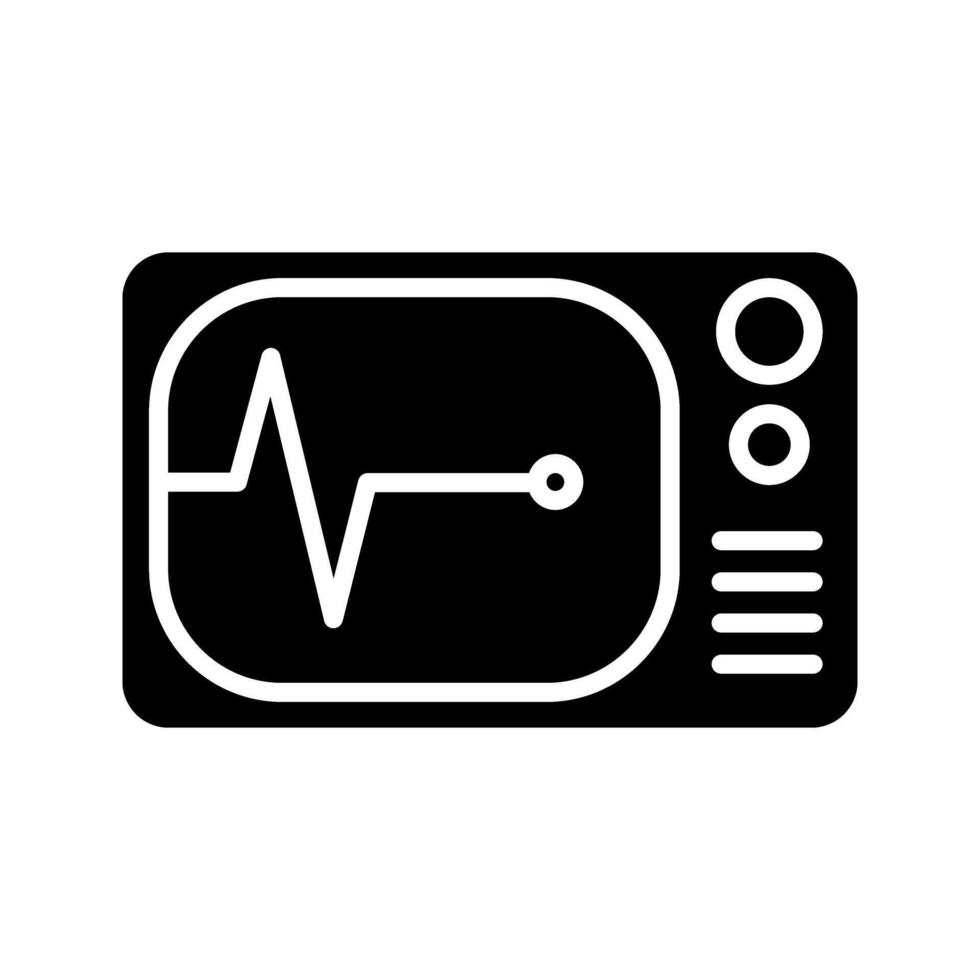 elektrokardiogram övervaka ikon vektor