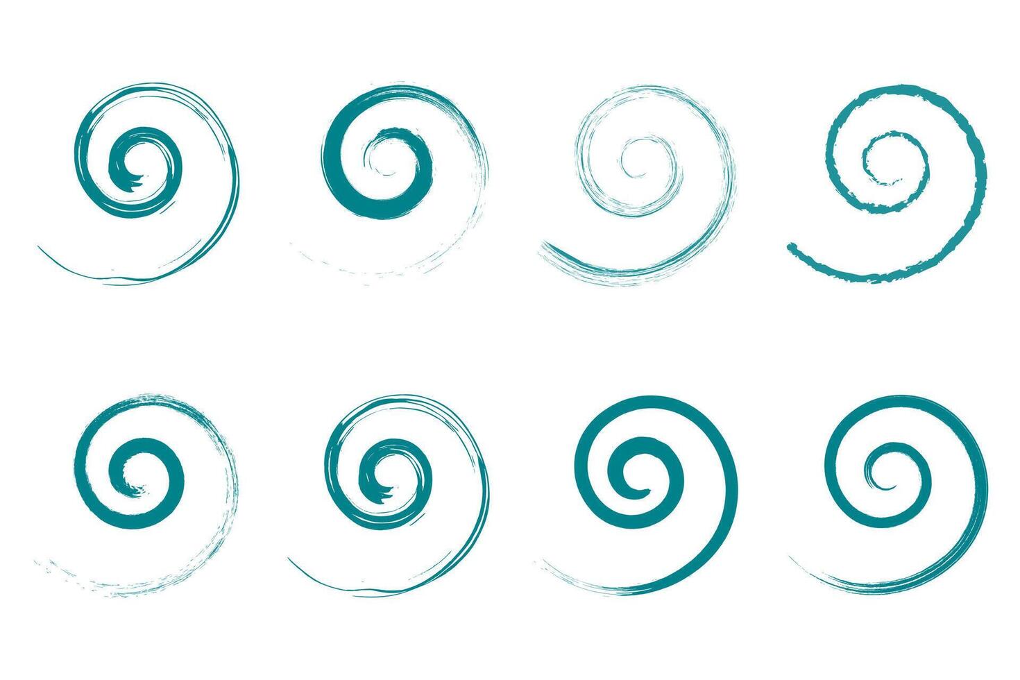 spiral ikon årgång retro stil grunge textur bedrövad symbol måla borsta vektor. vektor