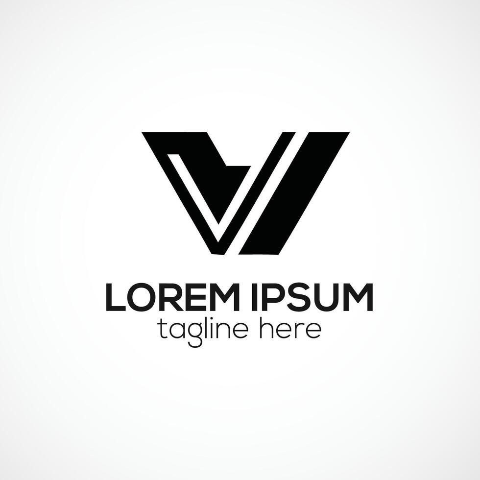 modern v brev abstrakt logotyp design begrepp isolerat vektor mall illustration