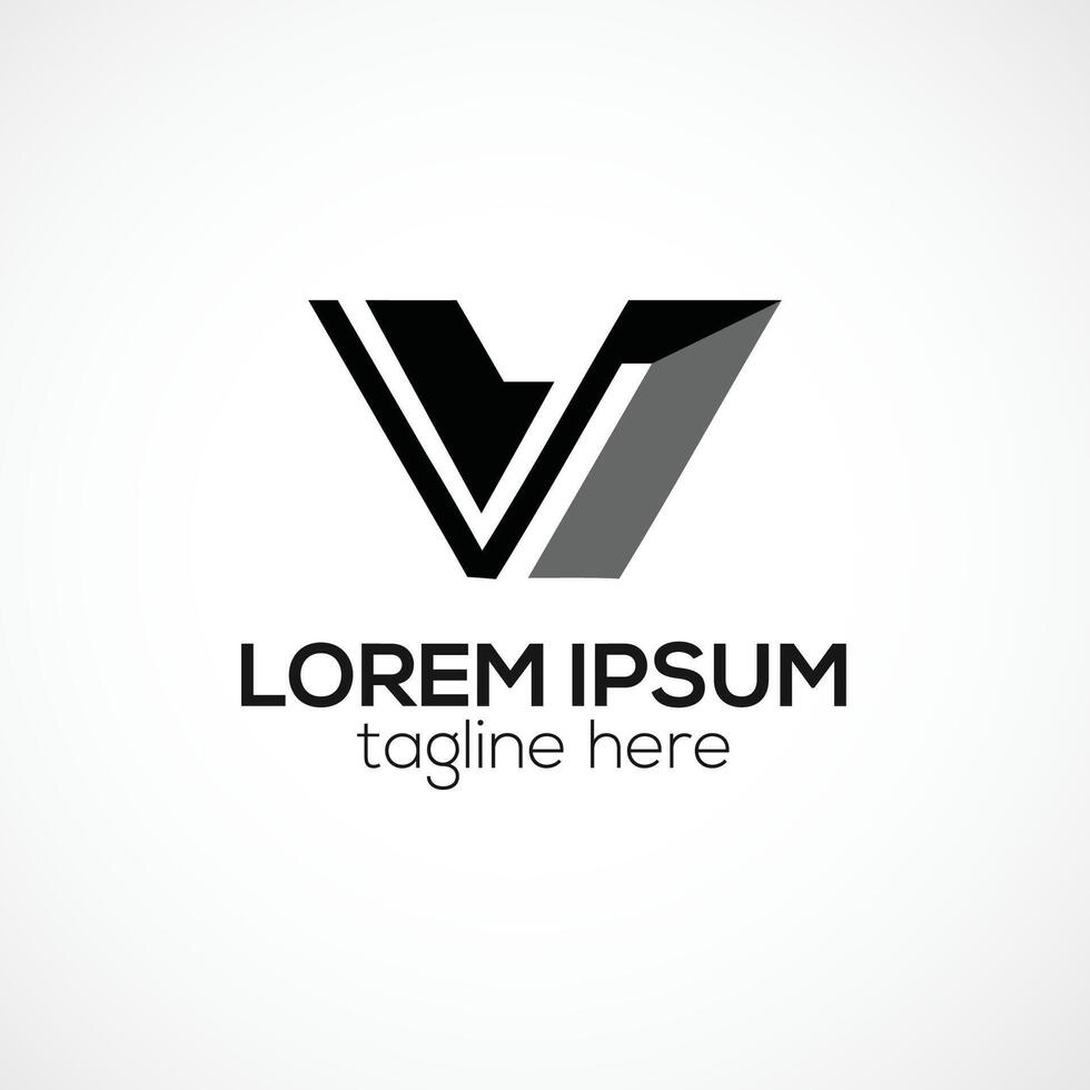 modern v brev abstrakt logotyp design begrepp isolerat vektor mall illustration