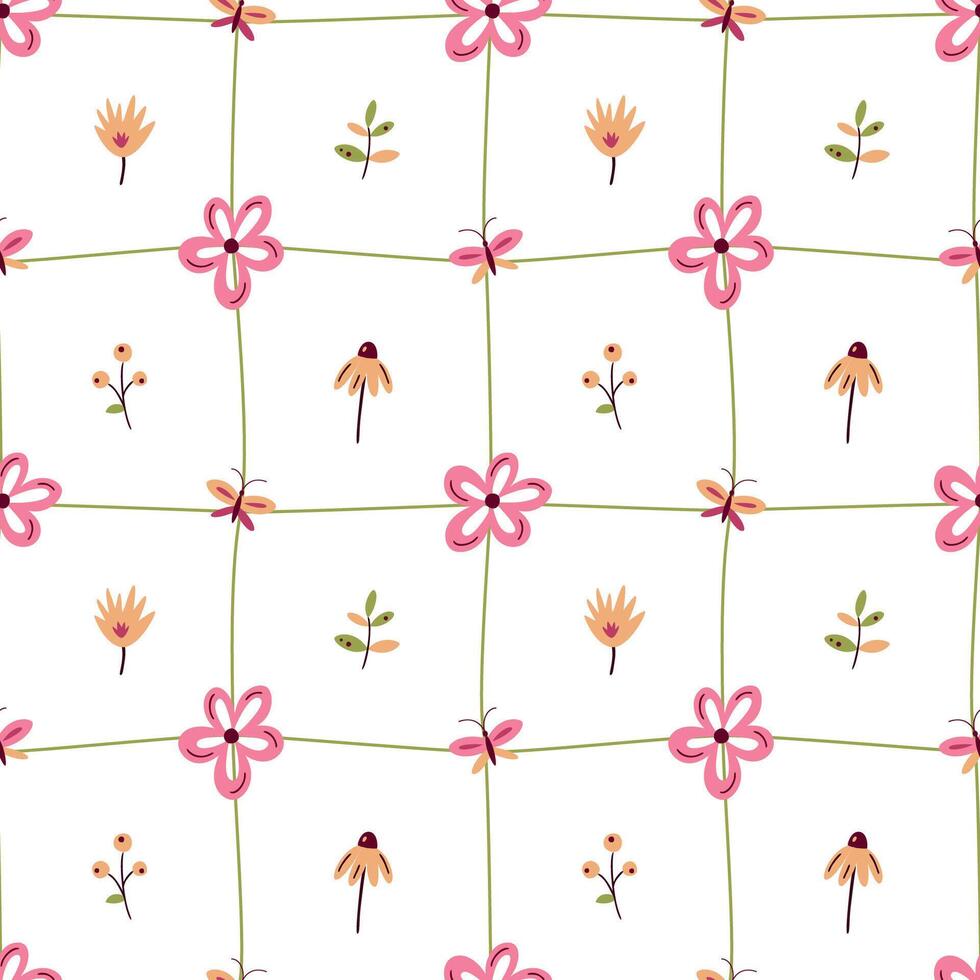 blommig sömlös mönster i rosa och viva magenta färger. för yta eller textil- design, täcker, tapeter, skriva ut. vår högtider, bröllop eller födelsedag kort, mor dag hälsning vektor