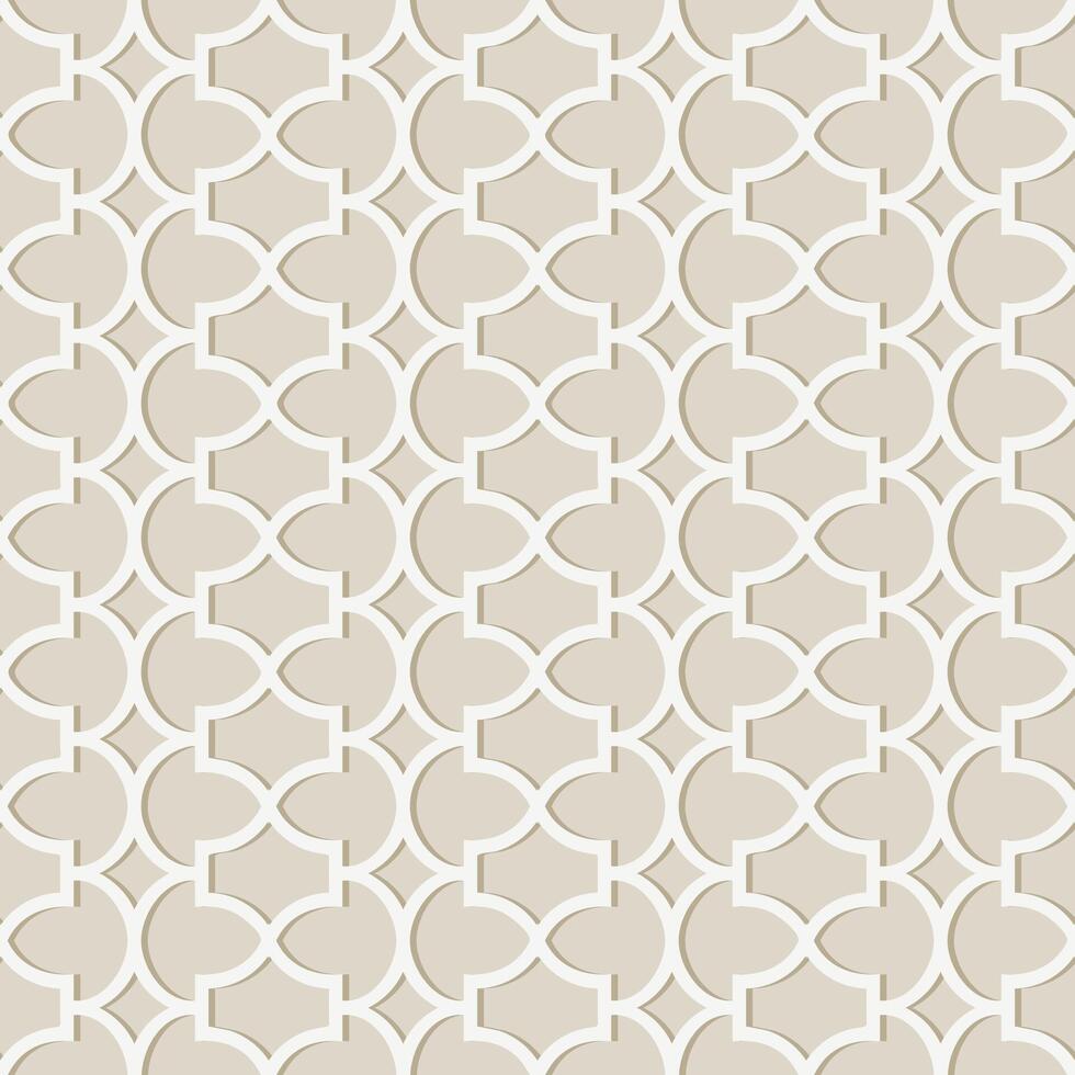 mosaik- arabicum sömlös textur mönster på vit bakgrund vektor