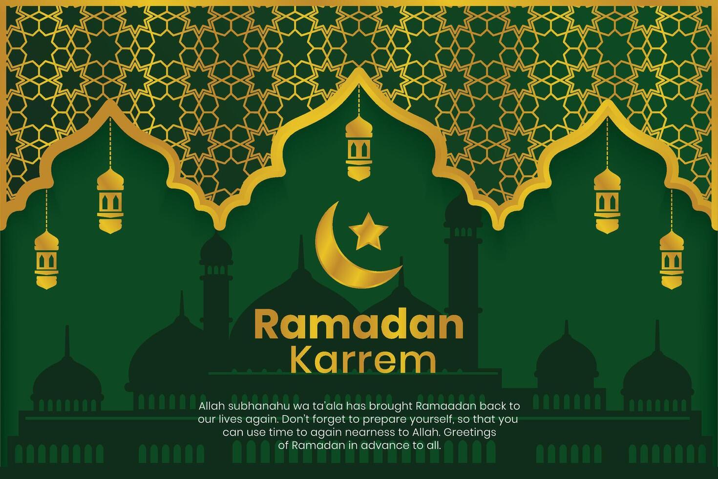 realistisch Ramadan kareem Hintergrund Illustration vektor