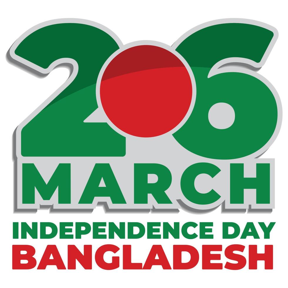 26 Mars oberoende dag av bangladesh logotyp design mall vektor