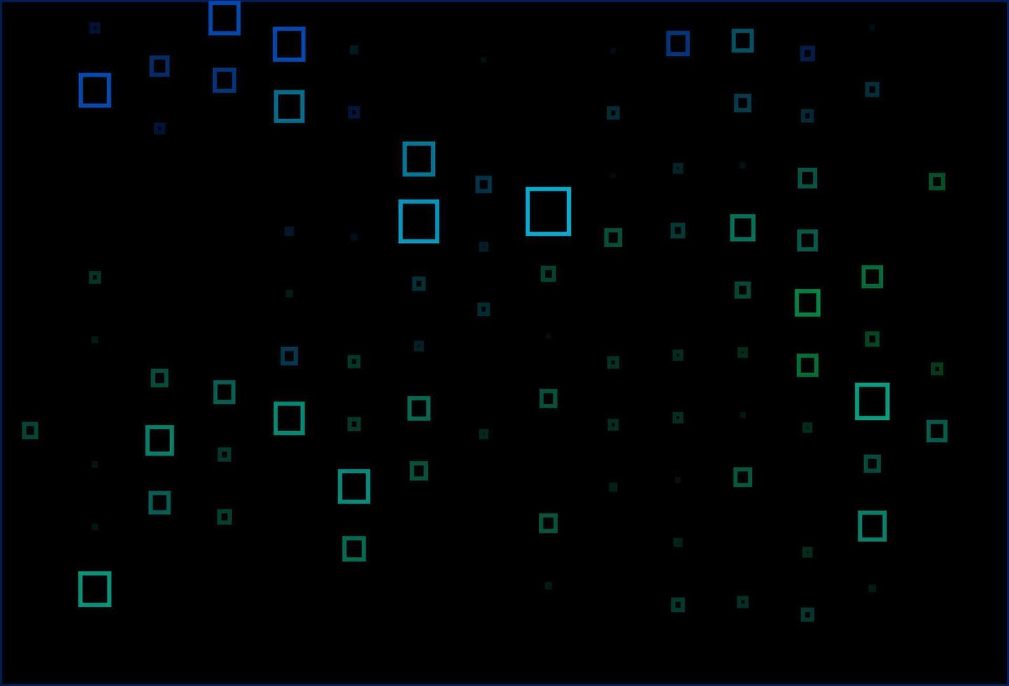 dunkelblaues, grünes Vektorlayout mit Linien, Rechtecken. vektor