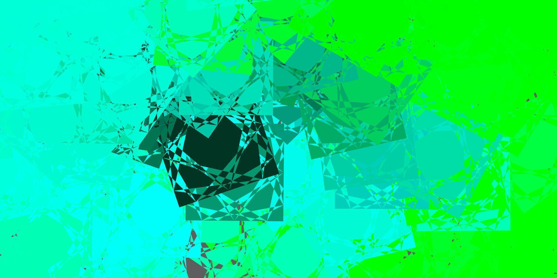ljusgrön vektorstruktur med slumpmässiga trianglar. vektor