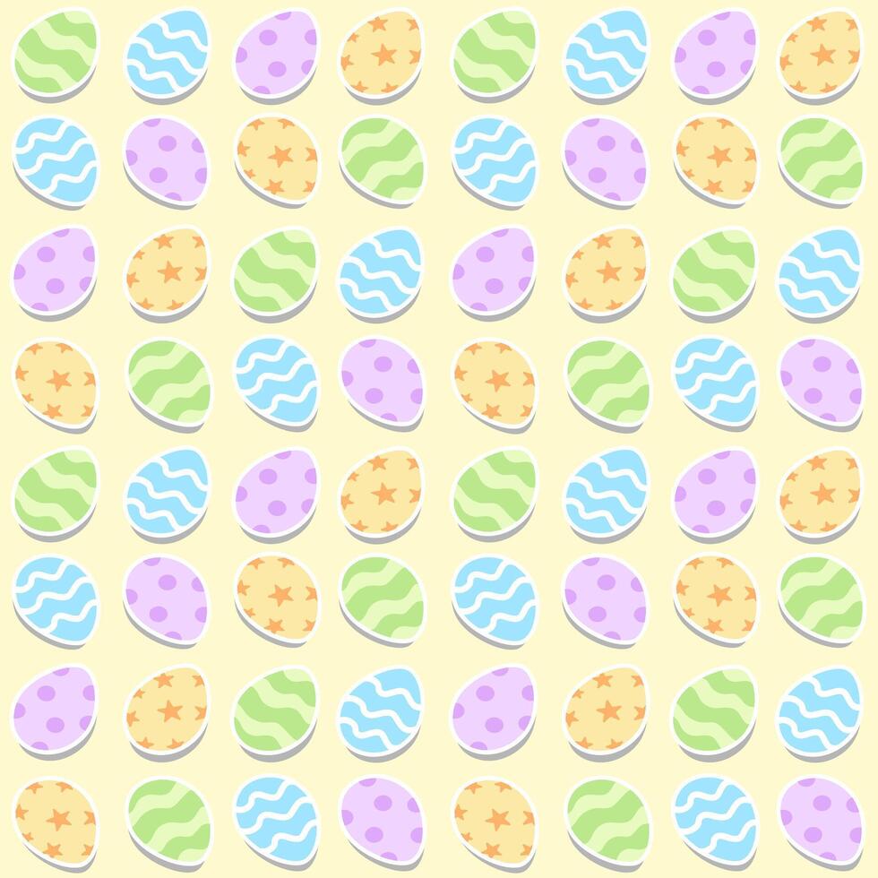 Ostern nahtlos Muster mit bunt dekoriert Ostern Eier Vektor zum Design, Hintergrund, Drucken, Verpackung Papier