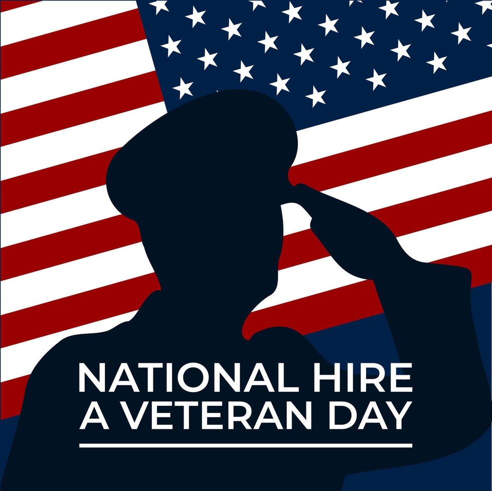 Lycklig nationell hyra en veteran- dag bakgrund vektor illustration
