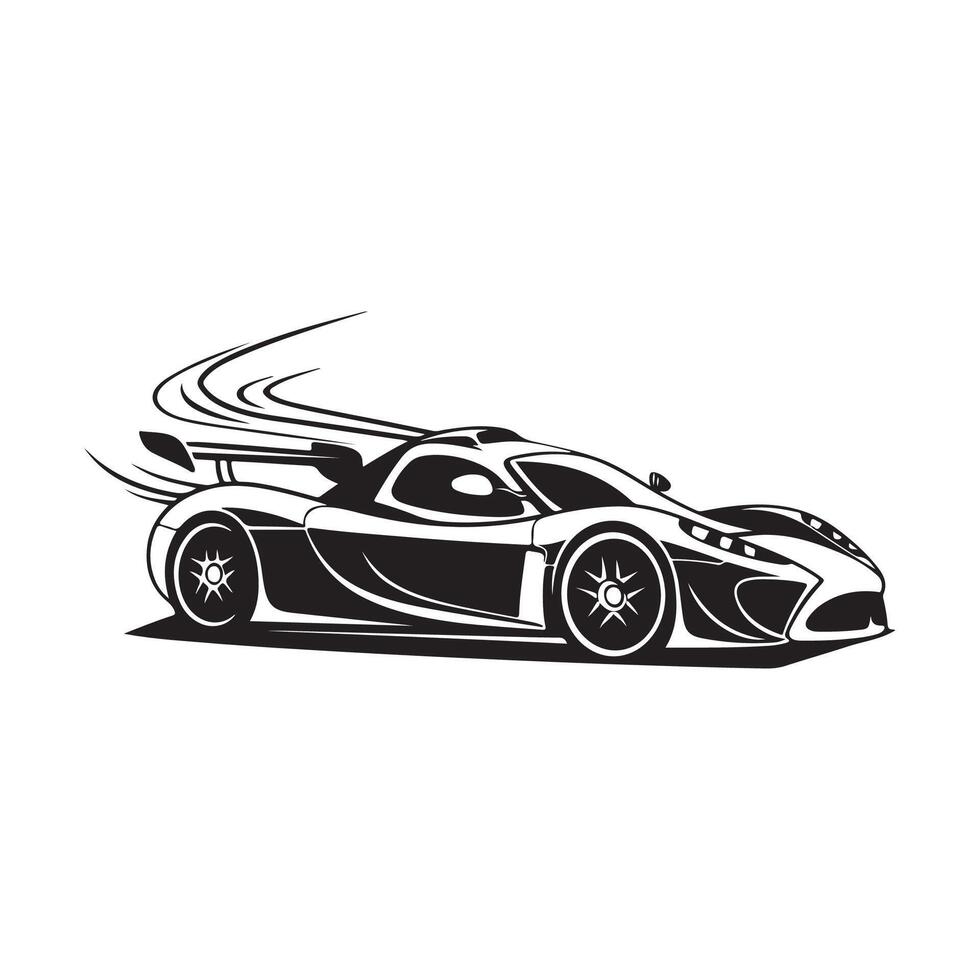 Sport Auto Silhouette Logo Design Sport Auto Vektor