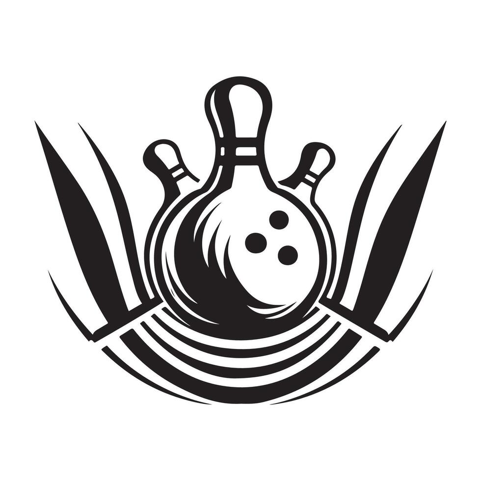 Bowling Logo, Design, Kunst Vektor Lager Abbildungen