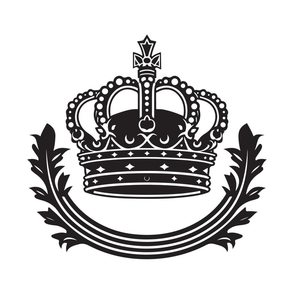 königlich Krone Emblem. Logo isoliert Vektor Illustration