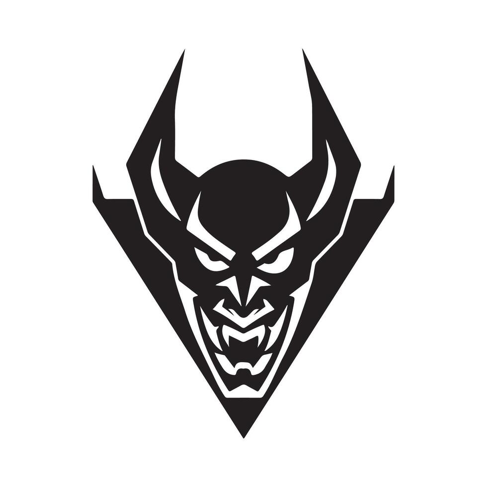 Teufel Design Vektor Zeichen und Symbol isoliert auf Weiß Hintergrund