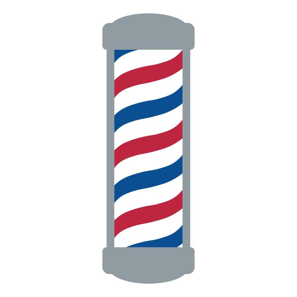 schwarz Vektor Barbier Pole Symbol isoliert auf Weiß Hintergrund