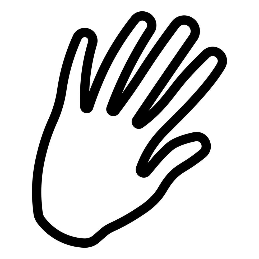 svart vektor hand ikon isolerat på vit bakgrund