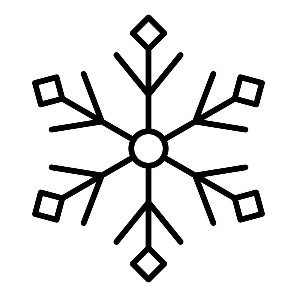 schwarz Vektor Schneeflocke Symbol isoliert auf Weiß Hintergrund
