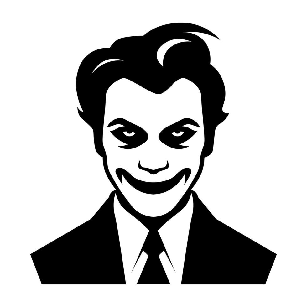 schwarz Vektor Joker Symbol isoliert auf Weiß Hintergrund