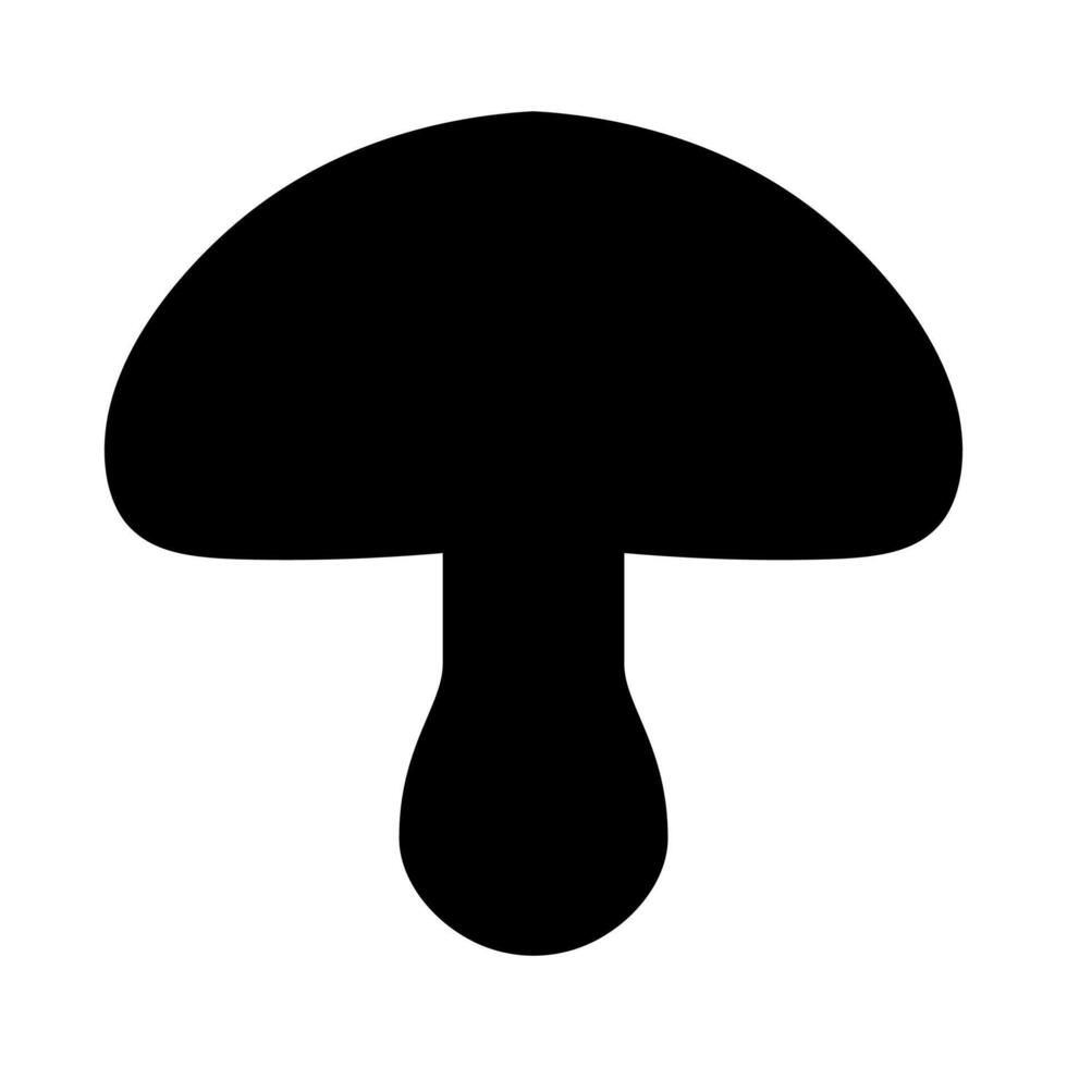 schwarz Vektor Pilz Symbol isoliert auf Weiß Hintergrund