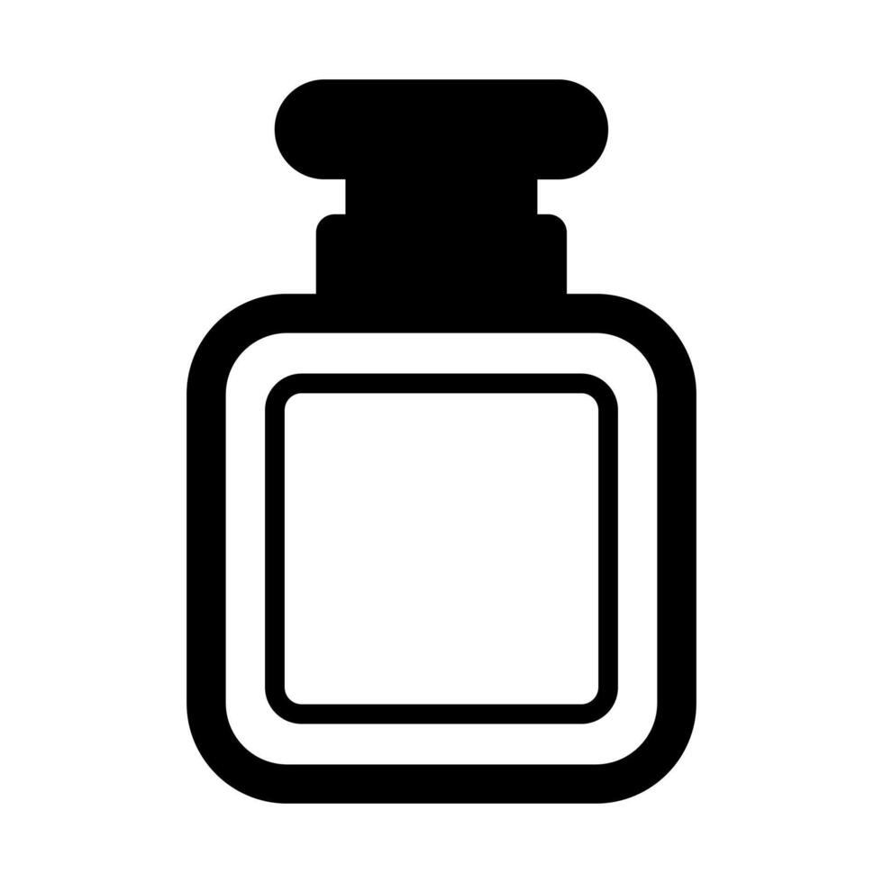 schwarz Vektor Parfüm Symbol isoliert auf Weiß Hintergrund