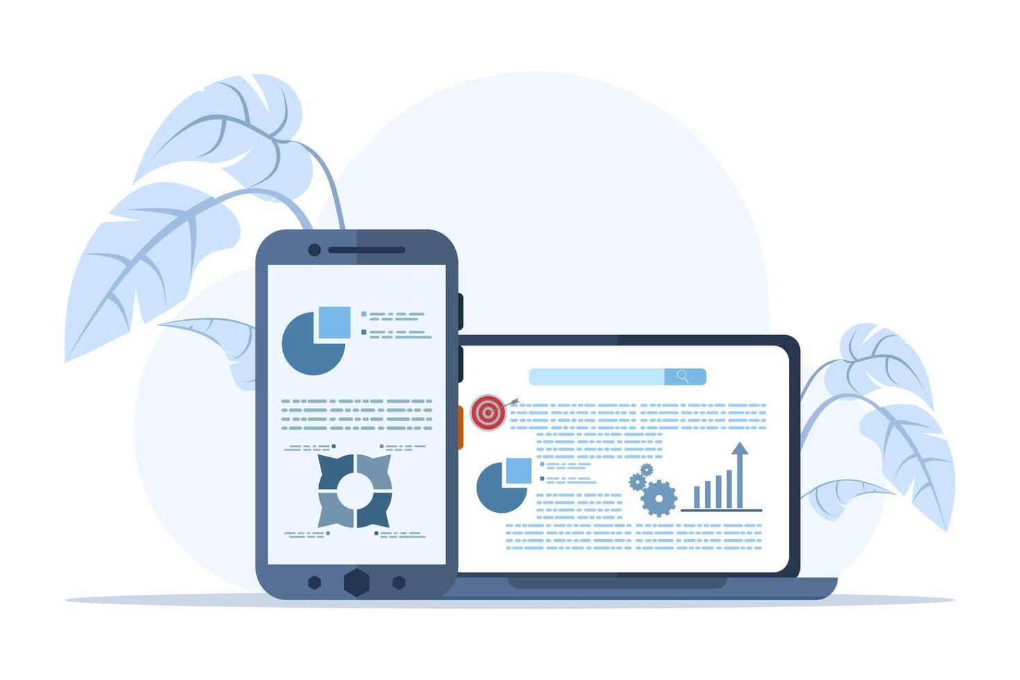 begrepp av webb design, ui ux och programmerare med dator, webb och Ansökan utveckling på dator. programvara utvecklaren. platt stil vektor illustration på vit bakgrund.