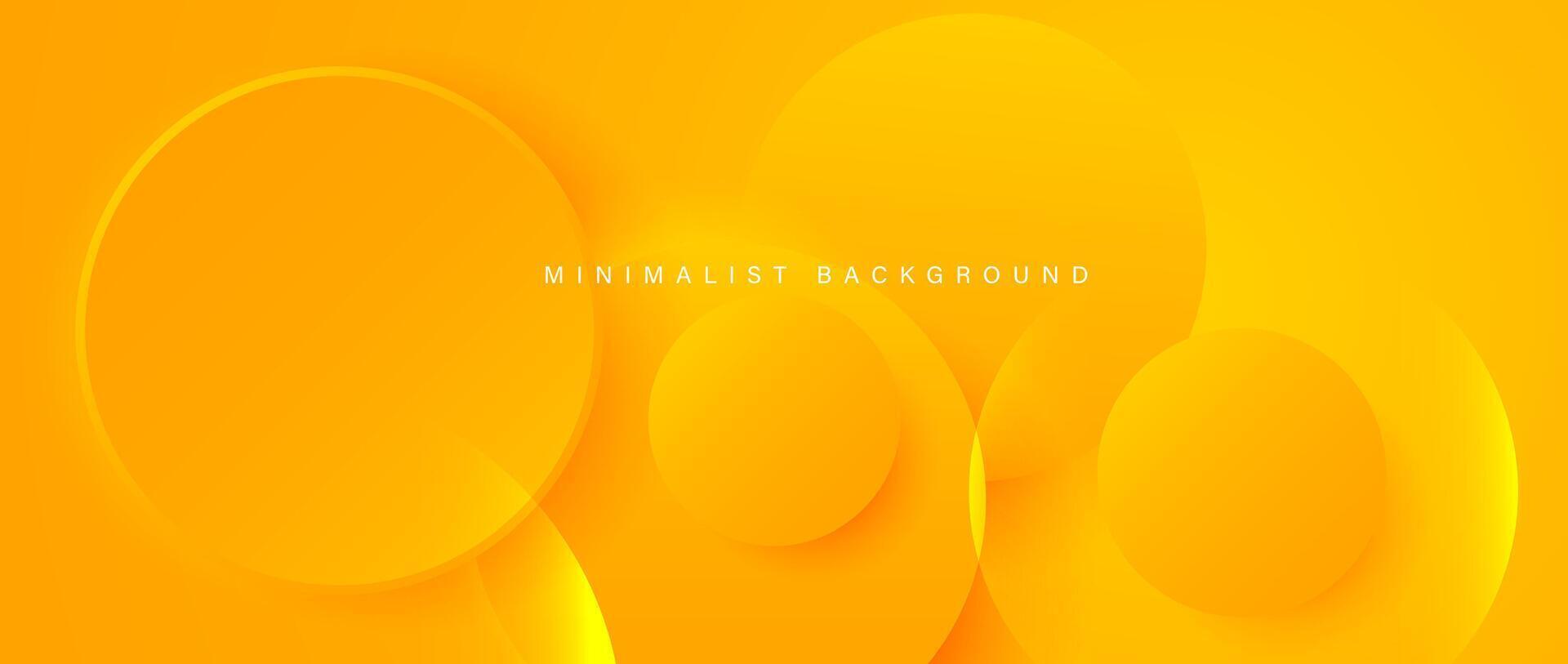 abstrakt minimalistisk gul bakgrund med cirkulär element vektor