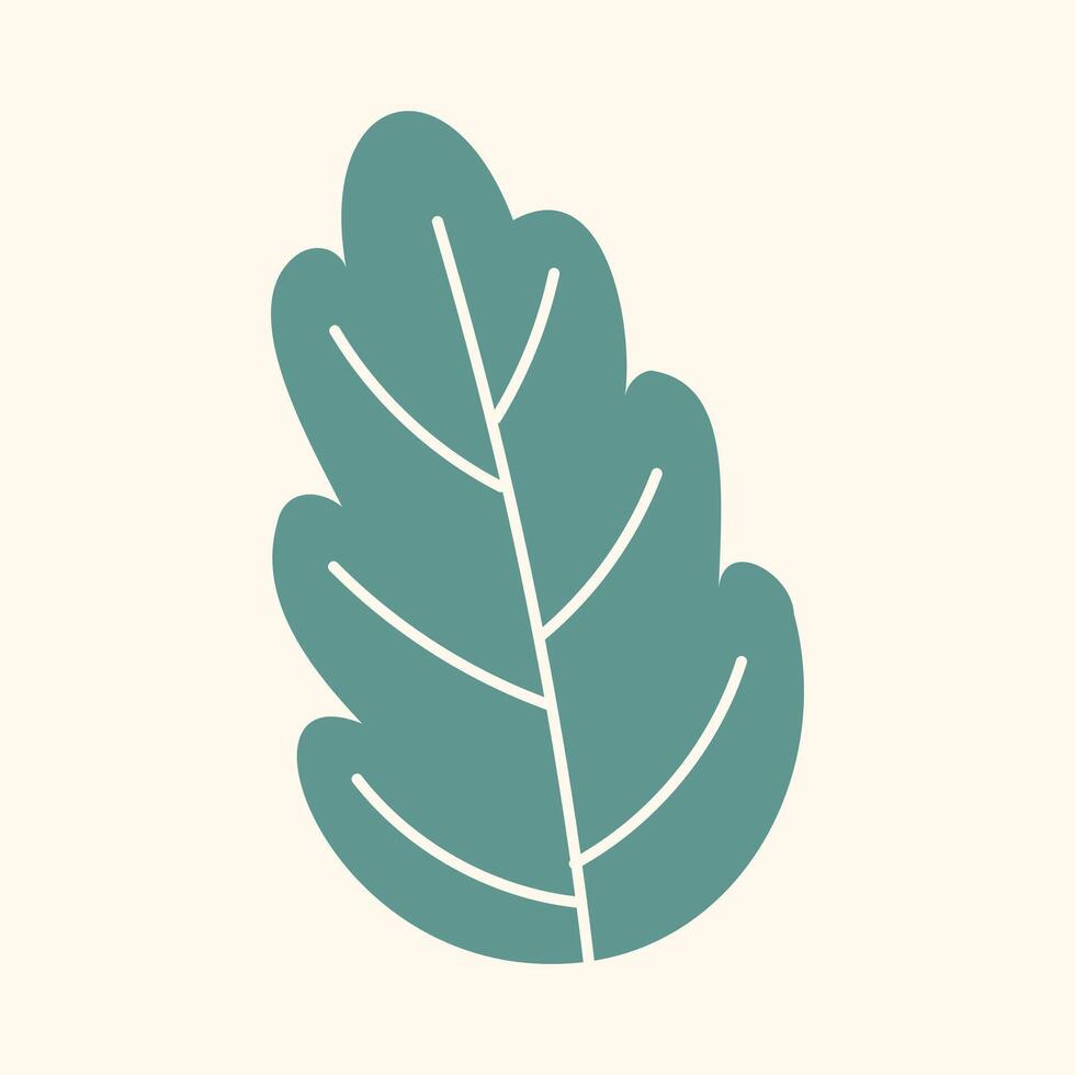 hand dragen löv höst platt design illustration vektor element
